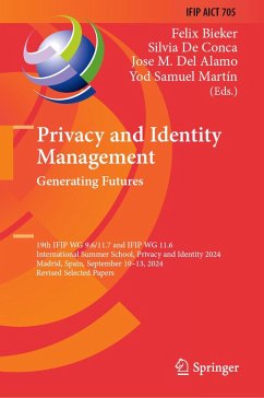 Cover Privacy and Identity Management. Generating Futures (eBook, PDF)