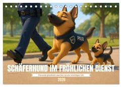 Cover Schäferhund im fröhlichen Dienst (Tischkalender 2026 DIN A5 quer), CALVENDO Monatskalender