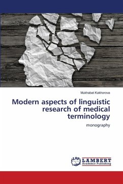Cover Modern aspects of linguistic research of medical terminology