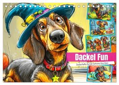 Dackel Fun. Zauberhafte Hunde Cartoons fürs Herz (Tischkalender 2026 DIN A5 quer), CALVENDO Monatskalender