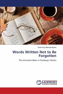 Cover Words Written Not to Be Forgotten
