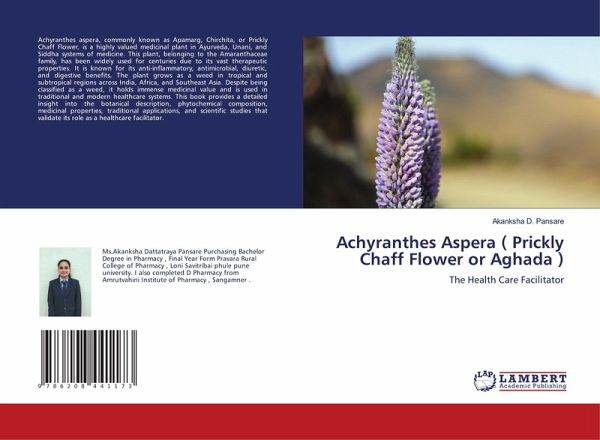 Achyranthes Aspera ( Prickly Chaff Flower or Aghada ) Achyranthes Aspera ( Prickly Chaff Flower or Aghada )