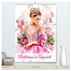 Ballerinas in Aquarell (hochwertiger Premium Wandkalender 2026 DIN A2 hoch), Kunstdruck in Hochglanz