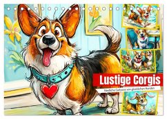 Lustige Corgis. Niedliche Cartoons von glücklichen Hunden (Tischkalender 2026 DIN A5 quer), CALVENDO Monatskalender Lustige Corgis. Niedliche Cartoons von glücklichen Hunden (Tischkalender 2026 DIN A5 quer), CALVENDO Monatskalender