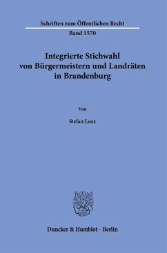 Cover Integrierte Stichwahl von Bürgermeistern und Landräten in Brandenburg