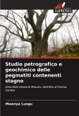 Studio petrografico e geochimico delle pegmatiti contenenti stagno