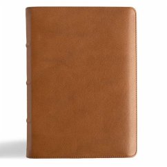 Cover CSB He Reads Truth Bible, Holman Handcrafted Collection, Saddle Brown Premium Calfskin