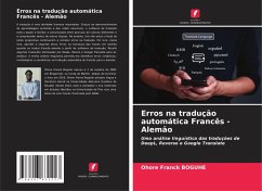 Cover Erros na tradução automática Francês - Alemão