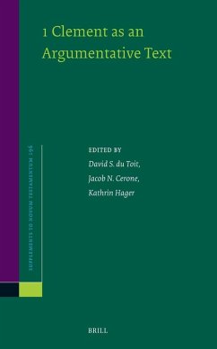 Cover 1 Clement as an Argumentative Text