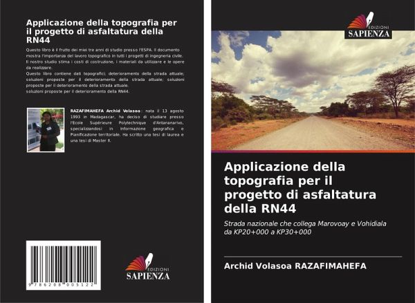 Applicazione della topografia per il progetto di asfaltatura della RN44