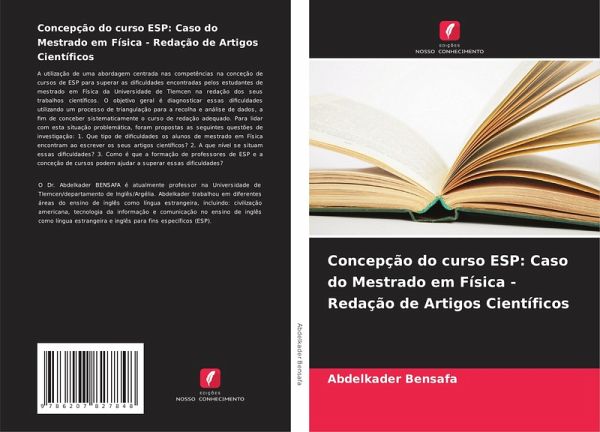 Concepção do curso ESP: Caso do Mestrado em Física - Redação de Artigos Científicos