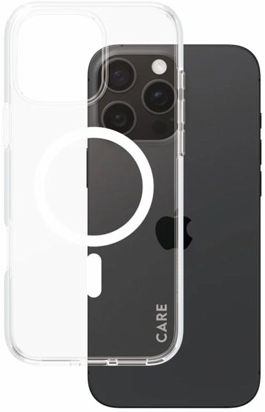 CARE by PanzerGlass Flagship Case Transp WH MagSafe iP 16 P M CARE by PanzerGlass Flagship Case Transp WH MagSafe iP 16 P M