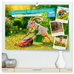 Cover Tierische Redewendungen - Ein Kalender voller Sprüche und Sprachbilder (hochwertiger Premium Wandkalender 2026 DIN A2 quer), Kunstdruck in Hochglanz