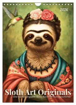 Sloth Art Originals ... eine faultierlangsame Reise durch die Kunstgeschichte (Wandkalender 2026 DIN A4 hoch), CALVENDO Monatskalender Sloth Art Originals ... eine faultierlangsame Reise durch die Kunstgeschichte (Wandkalender 2026 DIN A4 hoch), CALVENDO Monatskalender