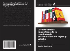 Cover Características lingüísticas de la terminología personalizada en inglés y uzbeko