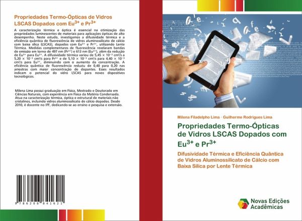 Propriedades Termo-Ópticas de Vidros LSCAS Dopados com Eu3+ e Pr3+ Propriedades Termo-Ópticas de Vidros LSCAS Dopados com Eu3+ e Pr3+