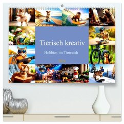 Cover Tierisch kreativ: Hobbies im Tierreich (hochwertiger Premium Wandkalender 2026 DIN A2 quer), Kunstdruck in Hochglanz