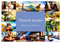 Cover Tierisch kreativ: Hobbies im Tierreich (Tischkalender 2026 DIN A5 quer), CALVENDO Monatskalender