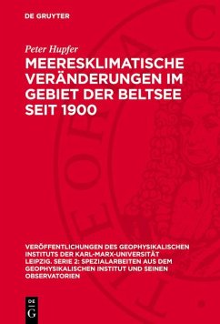 Cover Meeresklimatische Veränderungen im Gebiet der Beltsee seit 1900 (eBook, PDF)