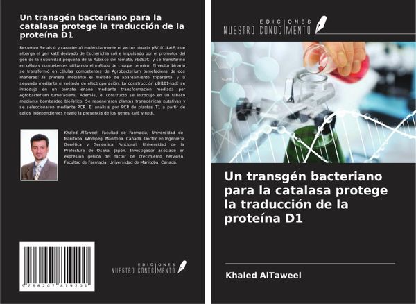 Un transgén bacteriano para la catalasa protege la traducción de la proteína D1