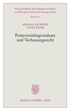 Cover Posterioritätsgrundsatz und Verfassungsrecht