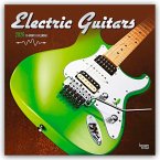 Electric Guitars 2026 12 X 24 Inch (Hanging) Monthly Square Wall Calendar Foil Stamped Cover Plastic-Free