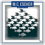M.C. Escher Official 2026 12 X 24 Inch (Hanging) Monthly Square Wall Calendar Plastic-Free