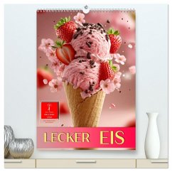 Lecker Eis (hochwertiger Premium Wandkalender 2026 DIN A2 hoch), Kunstdruck in Hochglanz