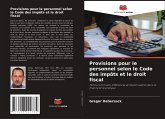 Provisions pour le personnel selon le Code des impôts et le droit fiscal