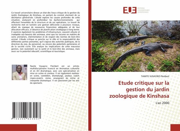 Etude critique sur la gestion du jardin zoologique de Kinshasa