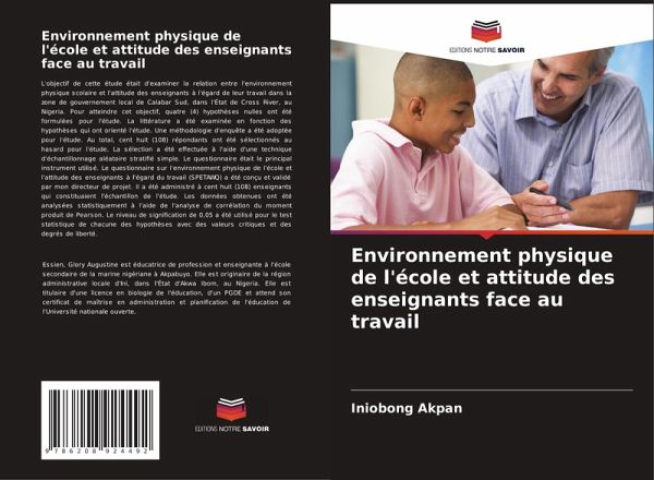 Environnement physique de l'école et attitude des enseignants face au travail