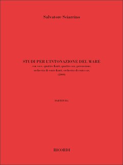 Studi per L'intonazione del mare per voce, 4 flauti, 4 sax, perc, orchestra di 100 flauti e di 100 sax partitura