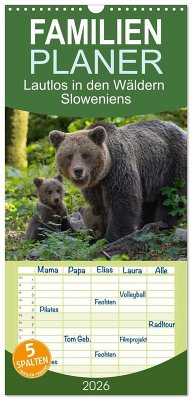 Familienplaner 2026 - Lautlos in den Wäldern Sloweniens mit 5 Spalten (Wandkalender, 21 x 45 cm) CALVENDO