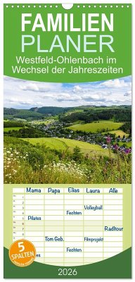 Cover Familienplaner 2026 - Westfeld-Ohlenbach im Wechsel der Jahreszeiten mit 5 Spalten (Wandkalender, 21 x 45 cm) CALVENDO
