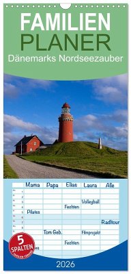 Familienplaner 2026 - Dänemarks Nordseezauber mit 5 Spalten (Wandkalender, 21 x 45 cm) CALVENDO