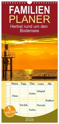 Cover Familienplaner 2026 - Herbst rund um den Bodensee mit 5 Spalten (Wandkalender, 21 x 45 cm) CALVENDO