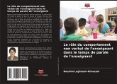 Le rôle du comportement non verbal de l'enseignant dans le temps de parole de l'enseignant