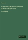 Literaturzeitung der Zeitschrift für Mathematik und Physik Literaturzeitung der Zeitschrift für Mathematik und Physik