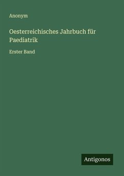 Cover Oesterreichisches Jahrbuch für Paediatrik