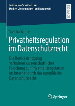 Cover Privatheitsregulation im Datenschutzrecht