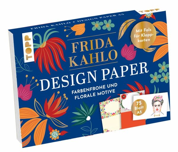 Design Paper Frida Kahlo DIN A5. Mit Falz für Klappkarten (Restauflage) Design Paper Frida Kahlo DIN A5. Mit Falz für Klappkarten (Restauflage)