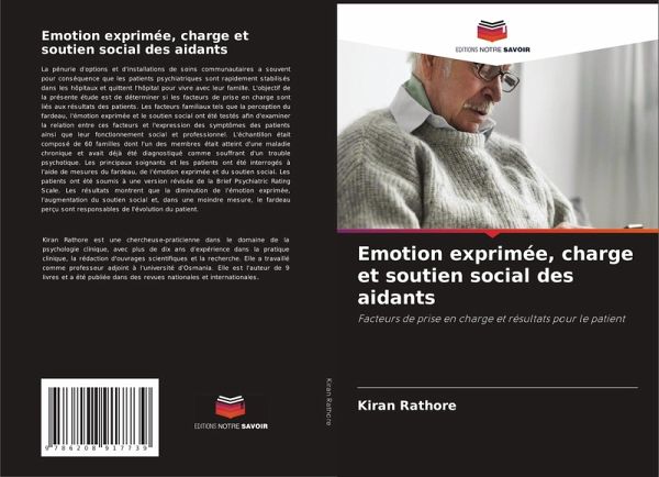 Emotion exprimée, charge et soutien social des aidants Emotion exprimée, charge et soutien social des aidants
