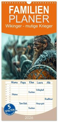 Familienplaner 2026 - Wikinger - mutige Krieger mit 5 Spalten (Wandkalender, 21 x 45 cm) CALVENDO