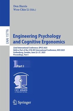 Cover Engineering Psychology and Cognitive Ergonomics (eBook, PDF)