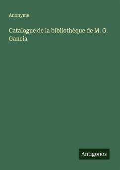 Cover Catalogue de la bibliothèque de M. G. Gancia