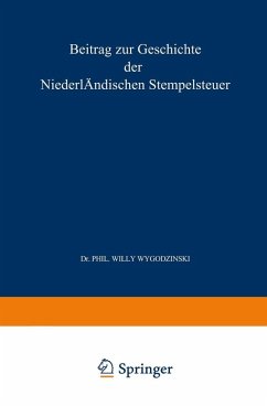Cover Beitrag zur Geschichte der Niederländischen Stempelsteuer Fünftes Kapitel