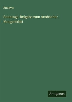 Cover Sonntags-Beigabe zum Ansbacher Morgenblatt
