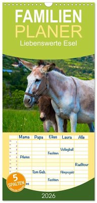 Familienplaner 2026 - Liebenswerte Esel mit 5 Spalten (Wandkalender, 21 x 45 cm) CALVENDO Familienplaner 2026 - Liebenswerte Esel mit 5 Spalten (Wandkalender, 21 x 45 cm) CALVENDO