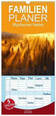 Familienplaner 2026 - Mystischer Nebel mit 5 Spalten (Wandkalender, 21 x 45 cm) CALVENDO