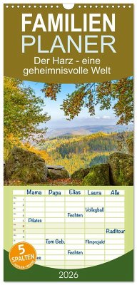 Cover Familienplaner 2026 - Der Harz - eine geheimnisvolle Welt mit 5 Spalten (Wandkalender, 21 x 45 cm) CALVENDO